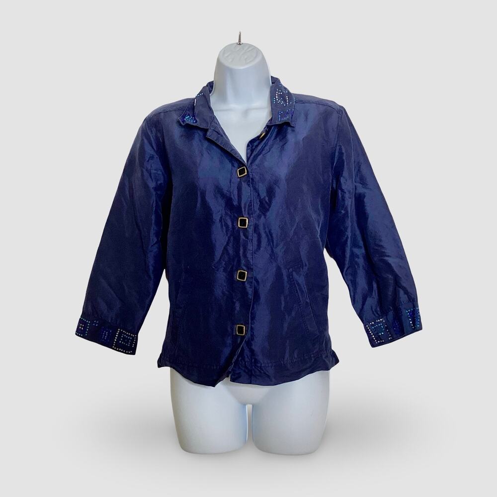Mureli Silk Button Down  Jacket